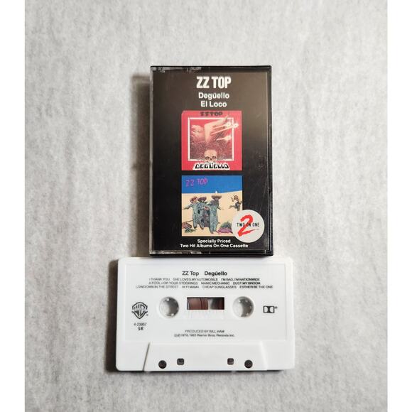ZZ Top Deguello and El Loco Double Cassette Tested Vintage 1979-1983 Pre-owned - Picture 5 of 6
